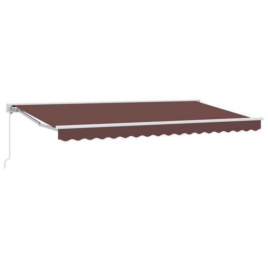 Einziehbare Markise Braun 400x200 cm Stoff