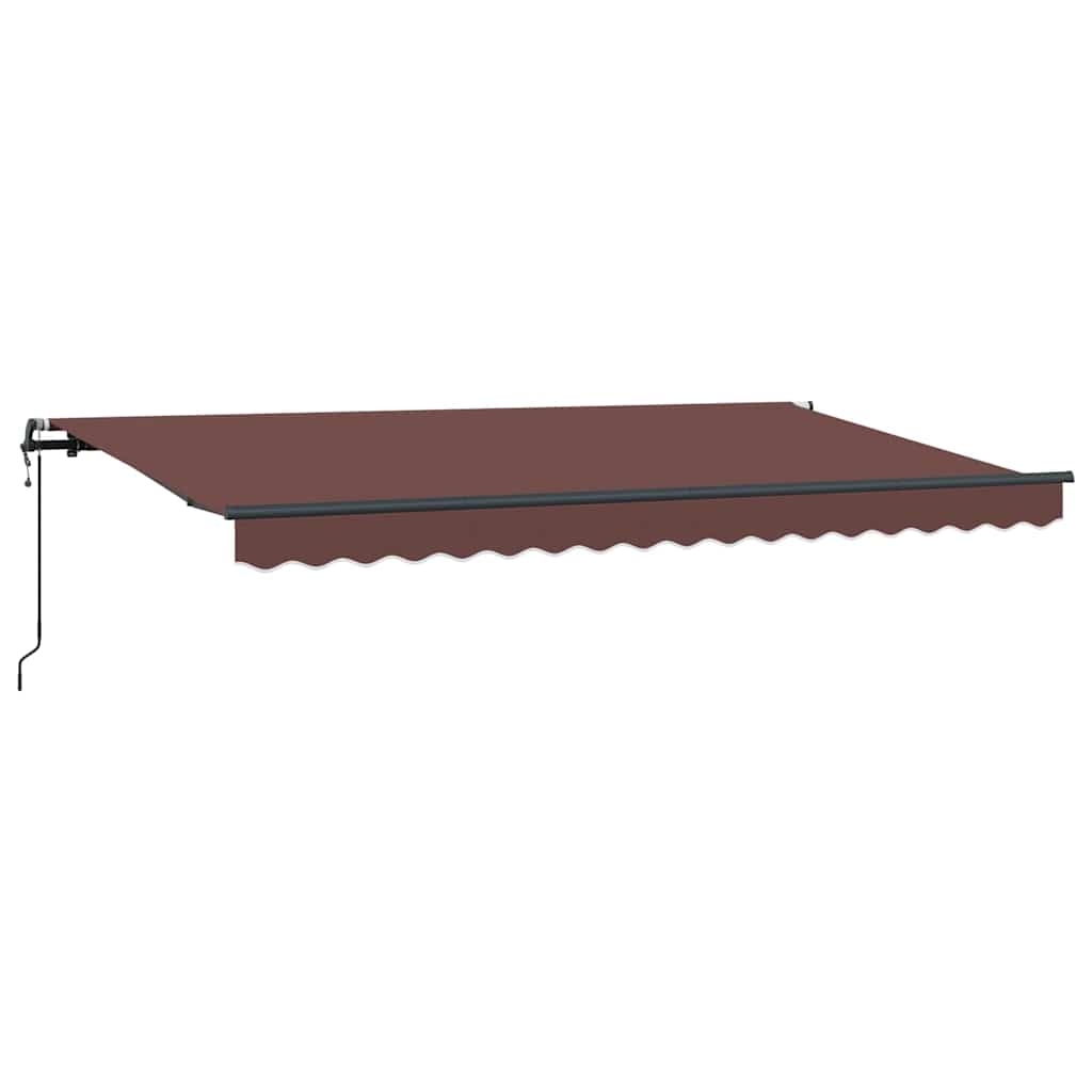 Einziehbare Markise Braun 400 x 200 cm Polyester, Aluminium