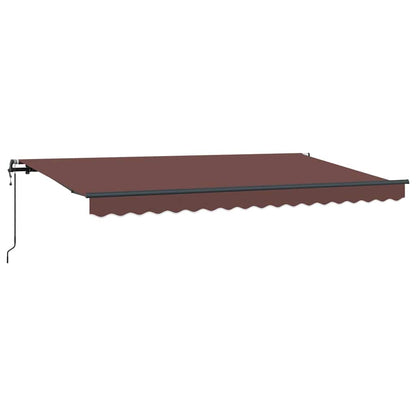 Einziehbare Markise Braun 400 x 200 cm Polyester, Aluminium