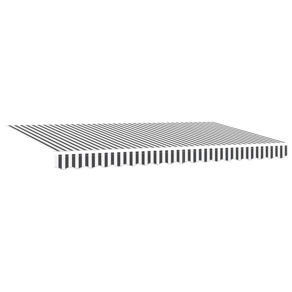 Einziehbare Markise Anthrazit und Weiß 400x200 cm Stoff