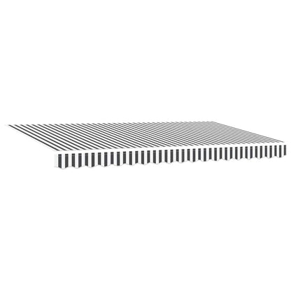 Einziehbare Markise Anthrazit und Weiß 400x200 cm Stoff