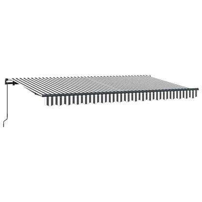 Einziehbare Markise Anthrazit, Weiß 400 x 200 cm