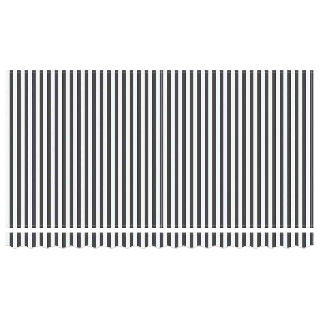 Einziehbare Markise Anthrazit, Weiß 400 x 200 cm