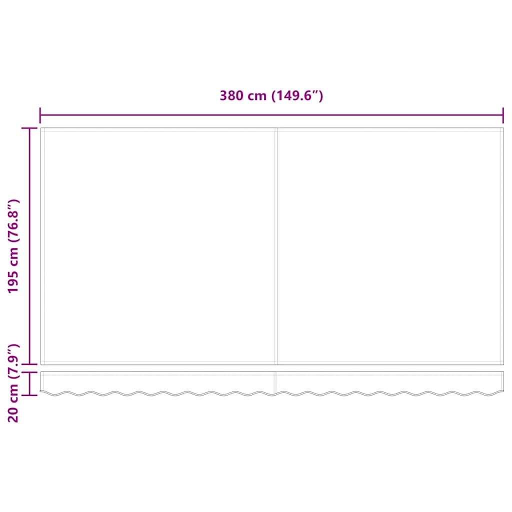 Einziehbare Markise Anthrazit, Weiß 400 x 200 cm