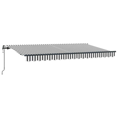 Einziehbare Markise Anthrazit, Weiß 400 x 200 cm