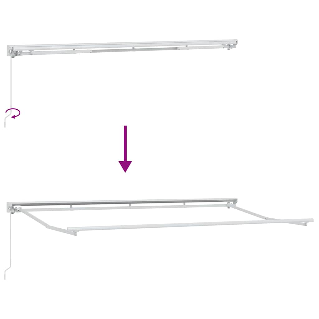 Einziehbare Markise Bunt gestreift 400x200 cm Stoff