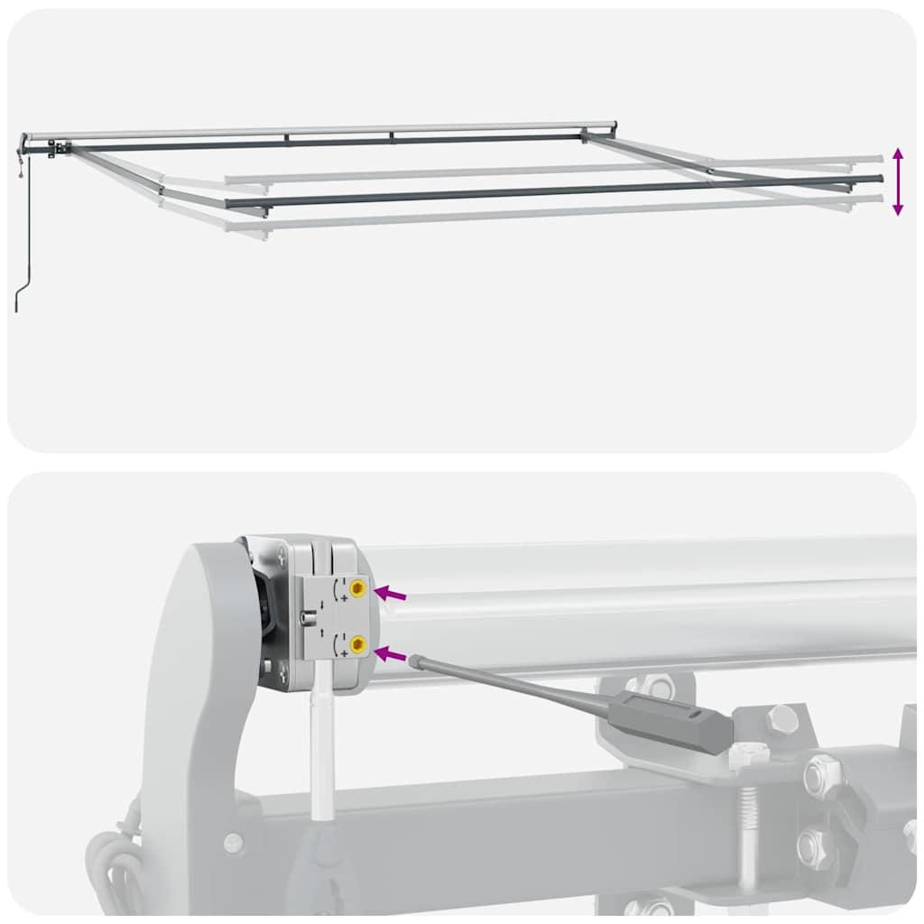 Einziehbare Markise Mehrfarbig 400 x 200 cm