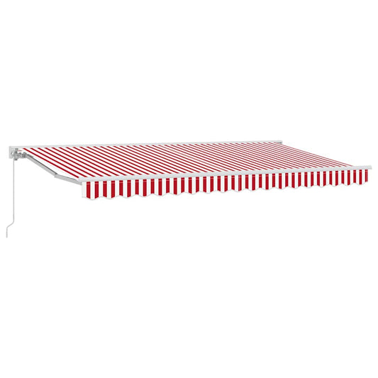 Einziehbare Markise Rot und Weiß 400x200 cm Stoff