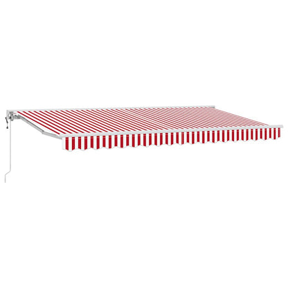 Einziehbare Markise Rot und Weiß 400x200 cm Stoff