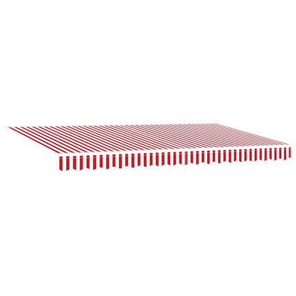 Einziehbare Markise Rot, Weiß 400 x 200 cm Polyester, Aluminium
