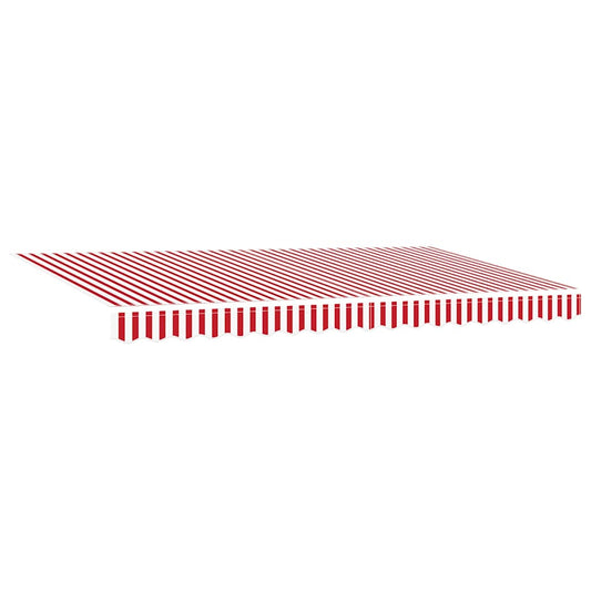 Einziehbare Markise Rot, Weiß 400 x 200 cm Polyester, Aluminium