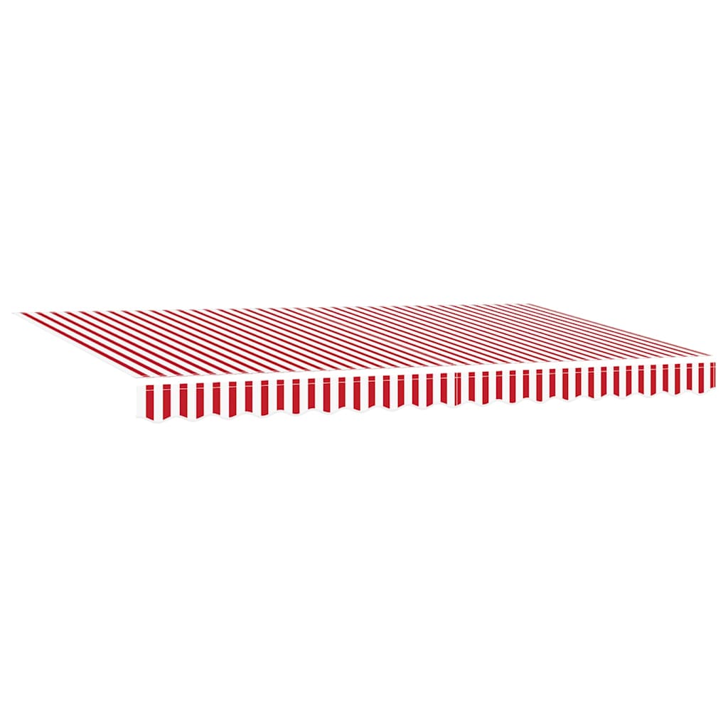 Einziehbare Markise Rot, Weiß 400 x 200 cm Polyester, Aluminium