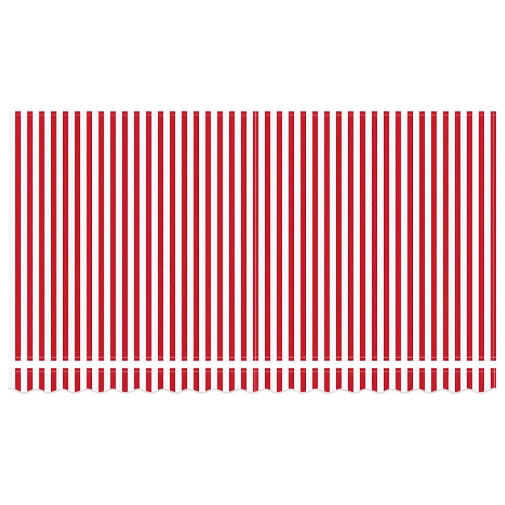 Einziehbare Markise Rot, Weiß 400 x 200 cm Polyester, Aluminium