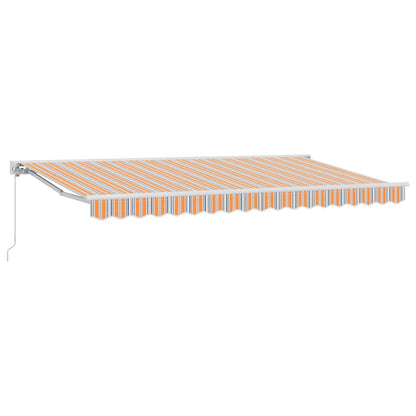 Einziehbare Markise Bunt gestreift 400x200 cm Stoff