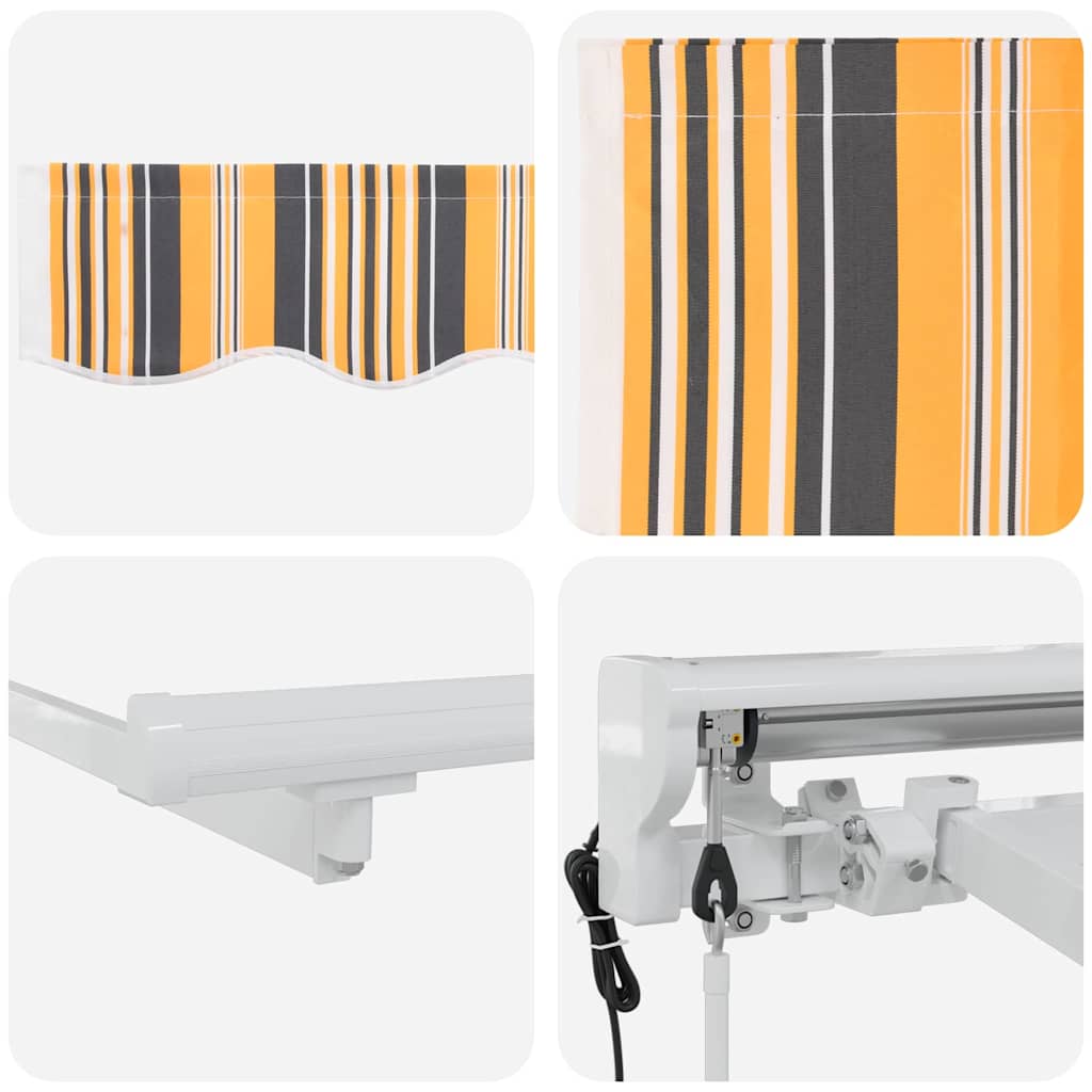 Einziehbare Markise Bunt gestreift 400x200 cm Stoff