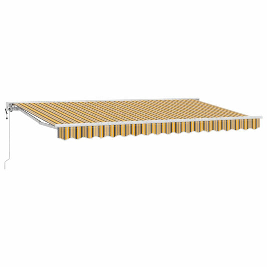 Einziehbare Markise Bunt gestreift 400x200 cm Stoff