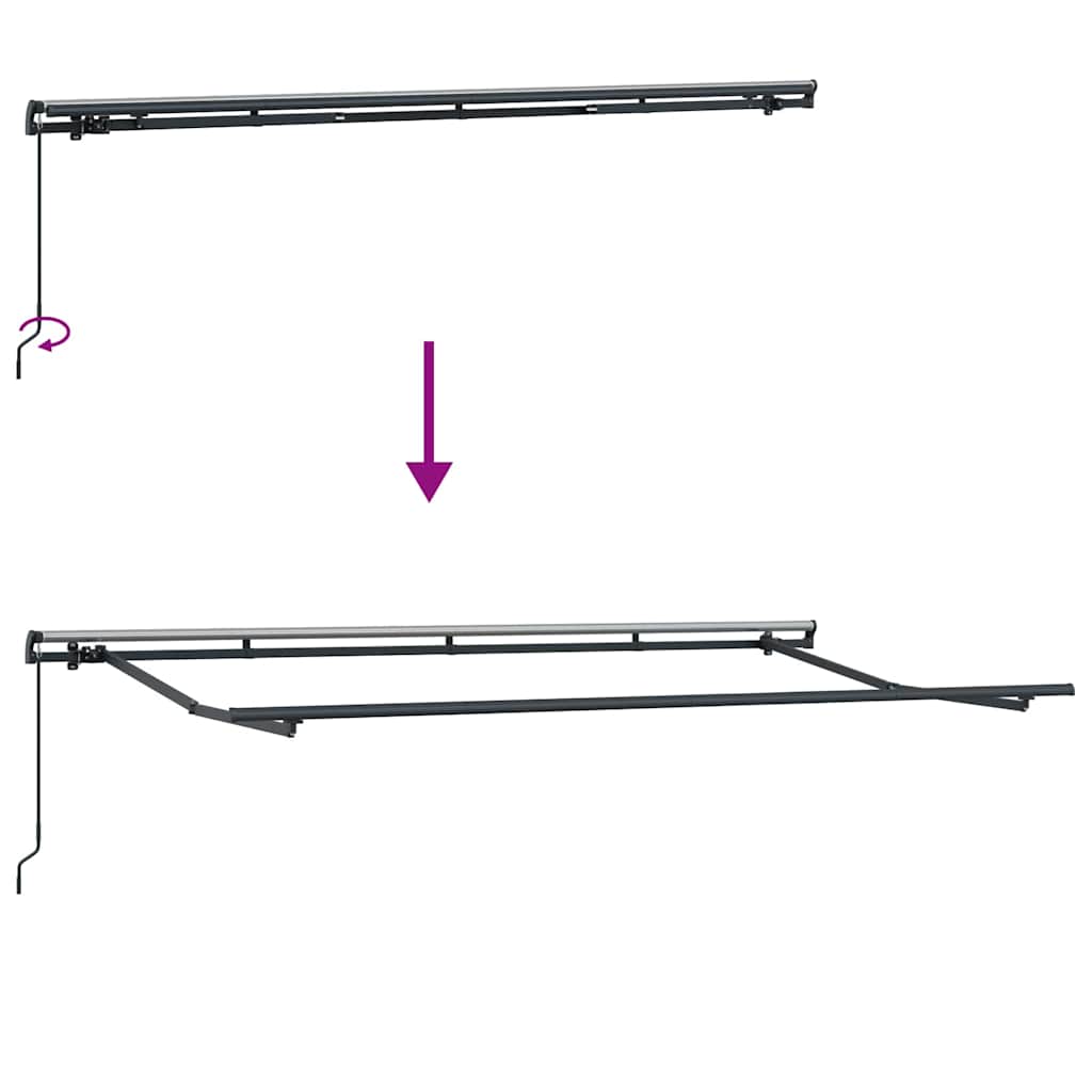 Einziehbare Markise Mehrfarbig 400 x 200 cm