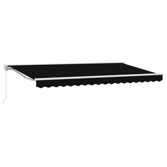 Einziehbare Markise Schwarz 400x200 cm Stoff