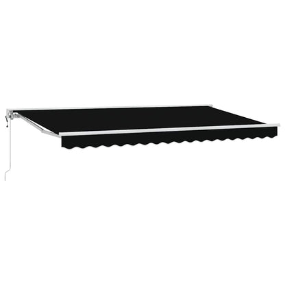 Einziehbare Markise Schwarz 400x200 cm Stoff