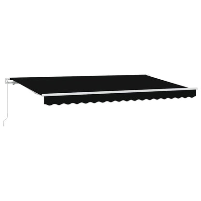 Einziehbare Markise Schwarz 400 x 200 cm Polyester, Aluminium