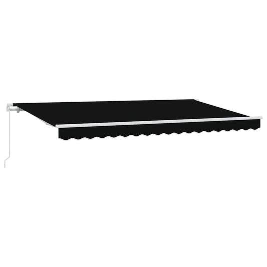 Einziehbare Markise Schwarz 400 x 200 cm Polyester, Aluminium