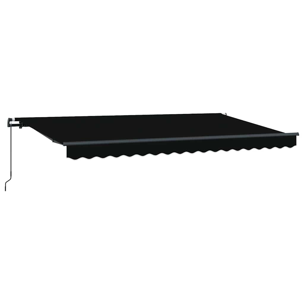 Einziehbare Markise Schwarz 400 x 200 cm Polyester, Aluminium