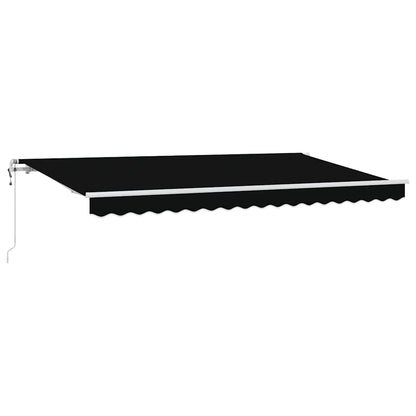 Einziehbare Markise Schwarz 400 x 200 cm Polyester, Aluminium