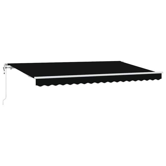 Einziehbare Markise Schwarz 400 x 200 cm Polyester, Aluminium