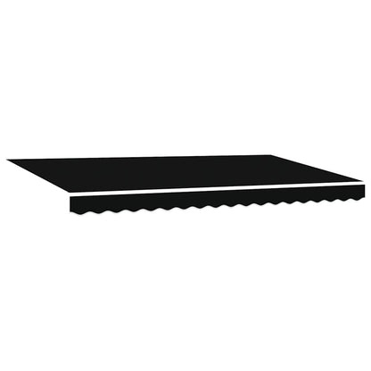 Einziehbare Markise Schwarz 400 x 200 cm Polyester, Aluminium