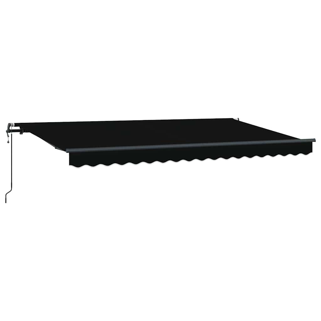 Einziehbare Markise Schwarz 400 x 200 cm Polyester, Aluminium