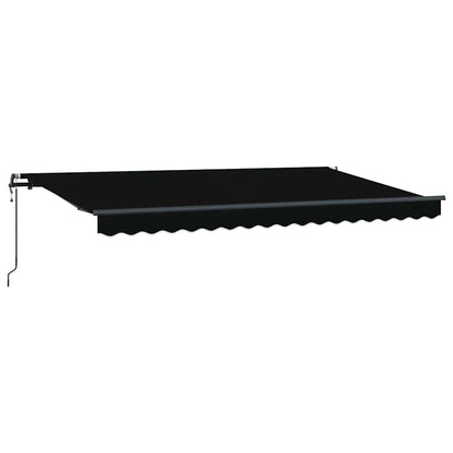 Einziehbare Markise Schwarz 400 x 200 cm Polyester, Aluminium