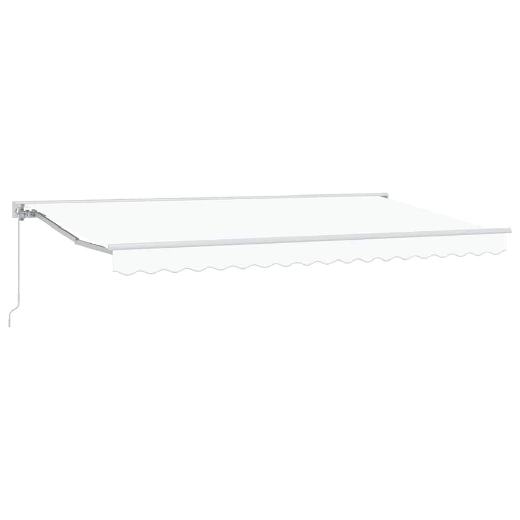 Einziehbare Markise Weiß 400x200 cm Stoff