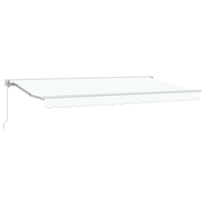 Einziehbare Markise Weiß 400x200 cm Stoff