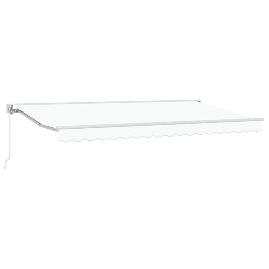 Einziehbare Markise Weiß 400x200 cm Stoff