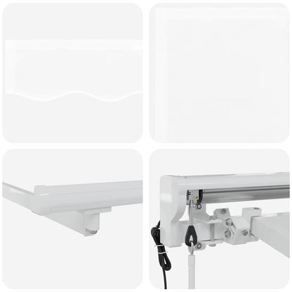 Einziehbare Markise Weiß 400x200 cm Stoff
