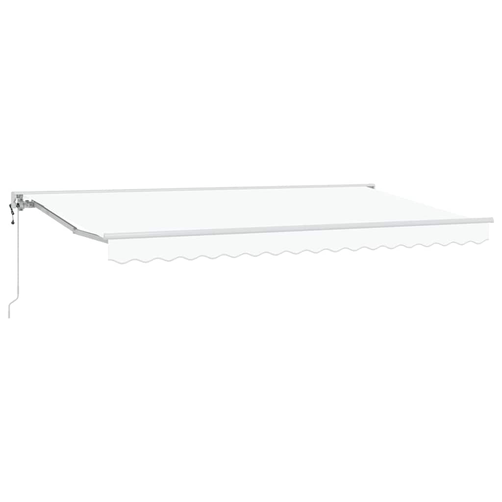 Einziehbare Markise Weiß 400x200 cm Stoff