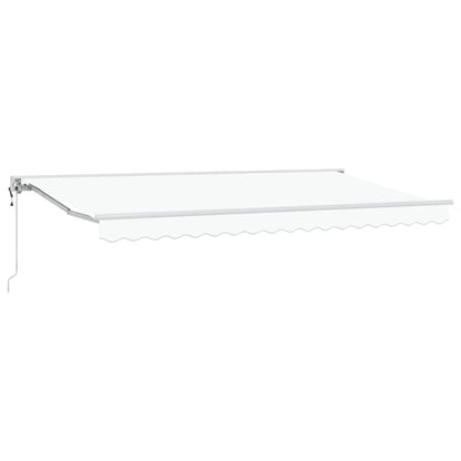 Einziehbare Markise Weiß 400x200 cm Stoff