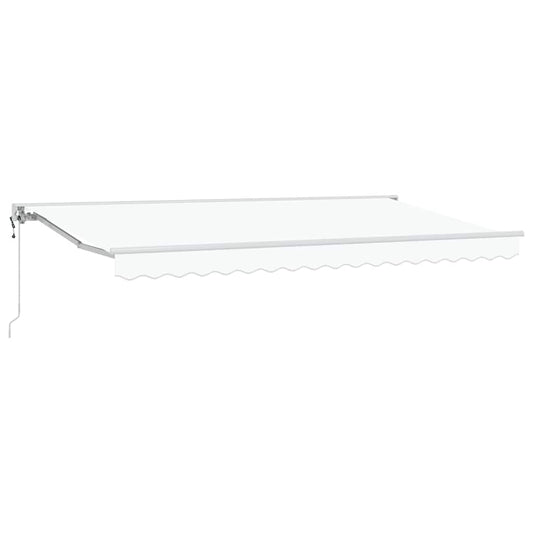 Einziehbare Markise Weiß 400x200 cm Stoff