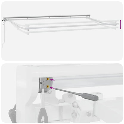 Einziehbare Markise Weiß 400x200 cm Stoff