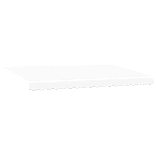 Einziehbare Markise Weiß 400 x 200 cm Polyester und Aluminium