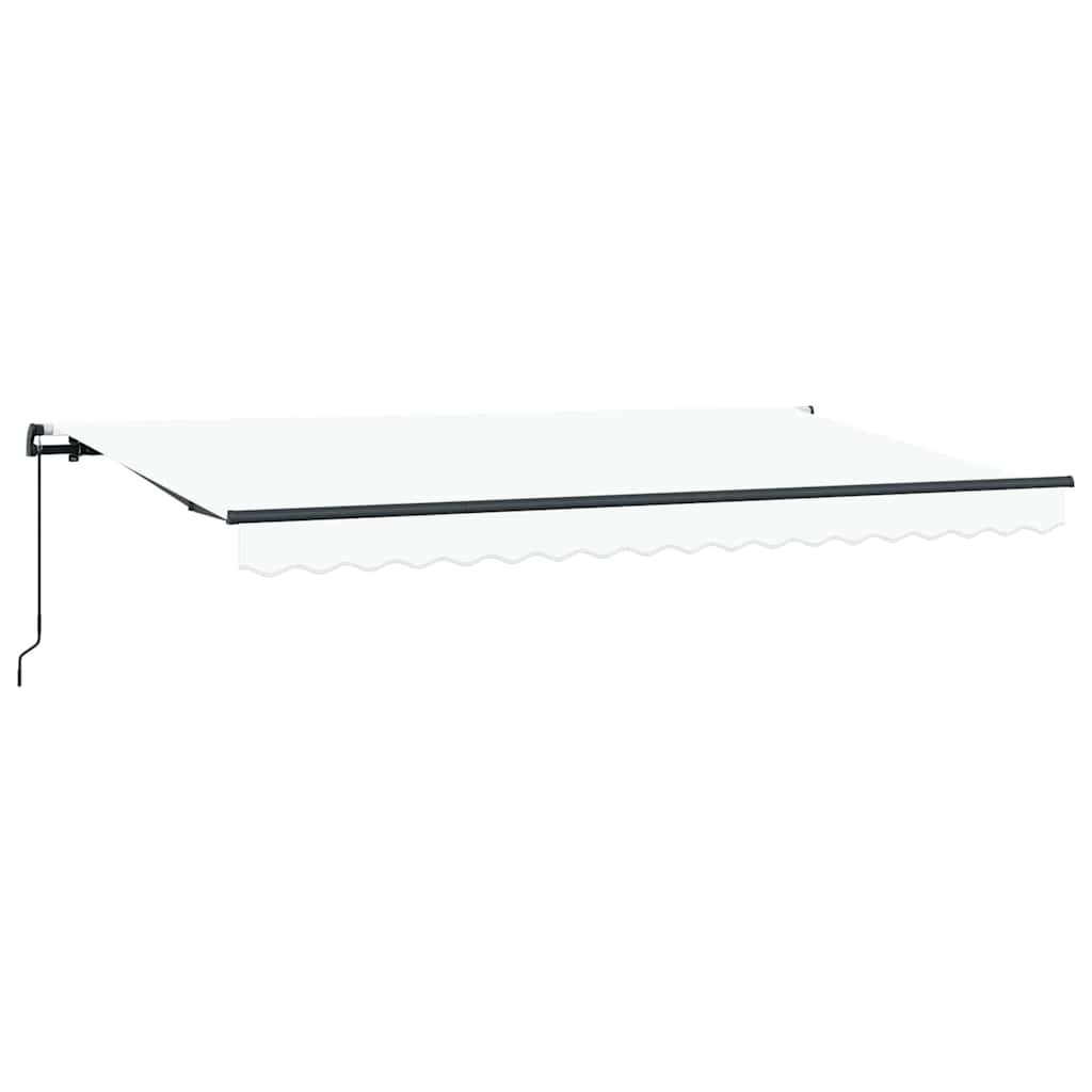 Einziehbare Markise Weiß 400 x 200 cm Polyester, Aluminium