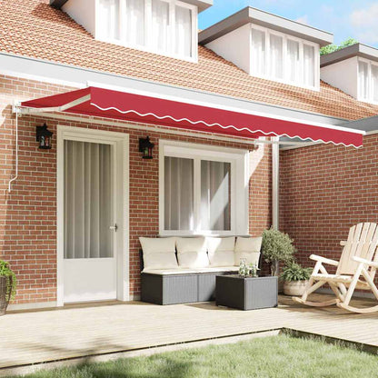 Einziehbare Markise Rot 400x200 cm Stoff