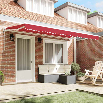 Einziehbare Markise Rot 400x200 cm Stoff