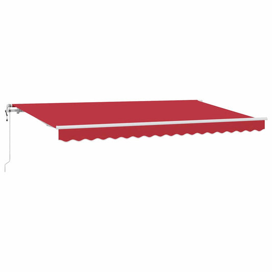 Einziehbare Markise Rot 400 x 200 cm Polyester, Aluminium