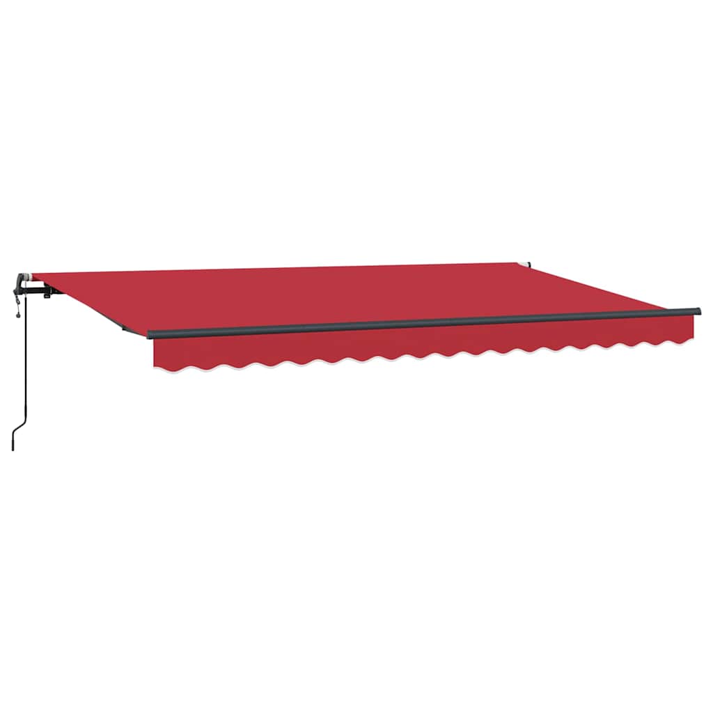 Einziehbare Markise Rot 400 x 200 cm Polyester, Aluminium