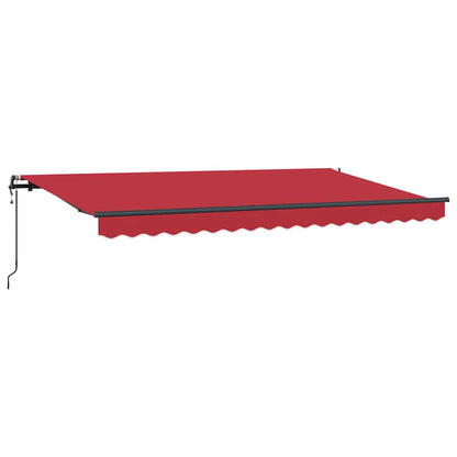 Einziehbare Markise Rot 400 x 200 cm Polyester, Aluminium