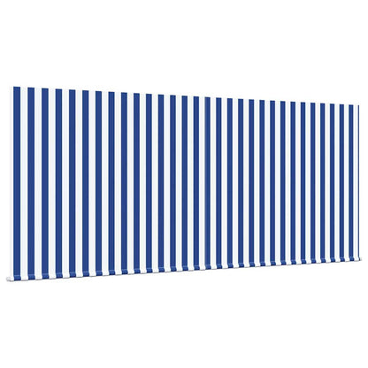 Einziehbare Markise Blau und weiß 300 x 250 cm Stoff