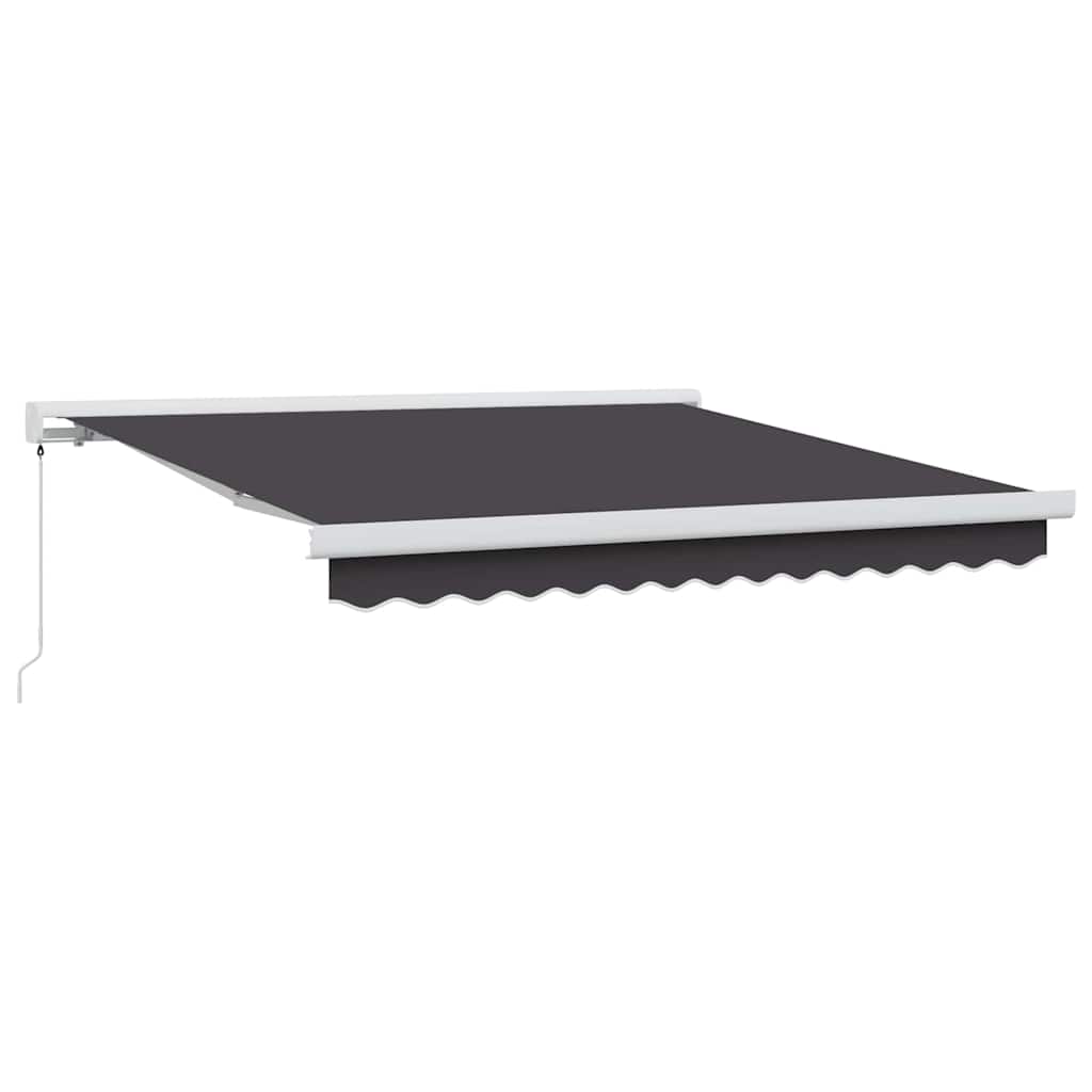 Einziehbare Markise Anthrazit 300 x 250 cm Stoff und Metall