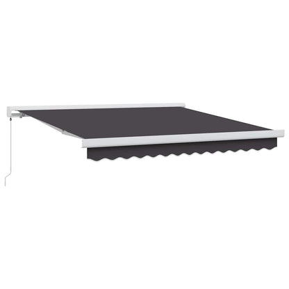 Einziehbare Markise Anthrazit 300 x 250 cm Stoff und Metall