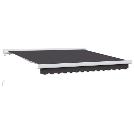 Einziehbare Markise Anthrazit 300 x 250 cm Stoff und Metall